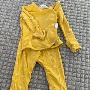 Bonsie skin to skin newborn baby footie in sunshine